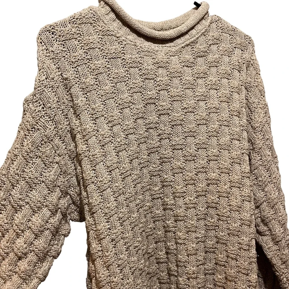 Dockers Mens‎ Tan Knit Sweater Turtleneck Long Sleeve Casual Size M